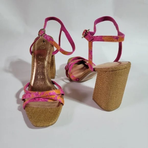 Ted Baker kasiras woven block heeled sandals nwt 9 - Picture 5 of 8